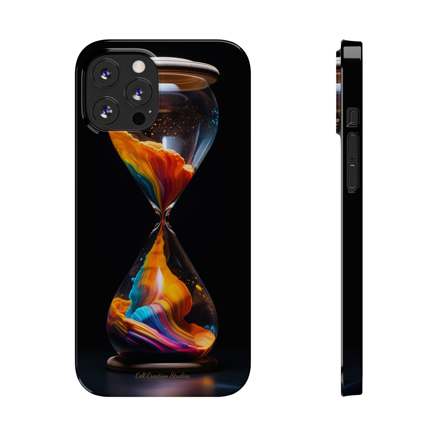 Introducing the "Vibrant Sands of Time" Cell Phone Case – Embrace the Beauty of Colorful Hourglass Design -Tough Cases