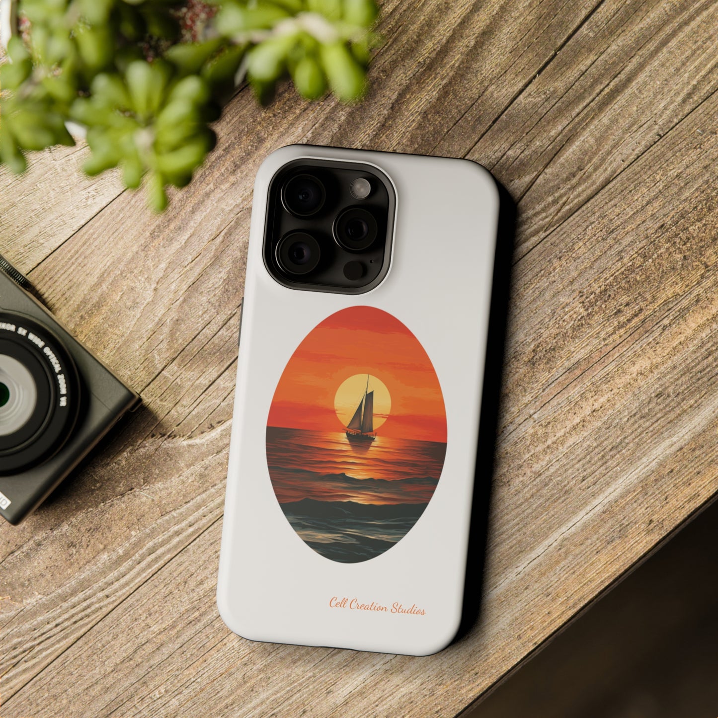 "Sailboat Sunset Serenity" -MagSafe Tough iPhone Cases