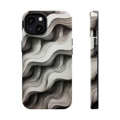 The "Geometric Waves" Cell Phone Case -MagSafe Tough Cases