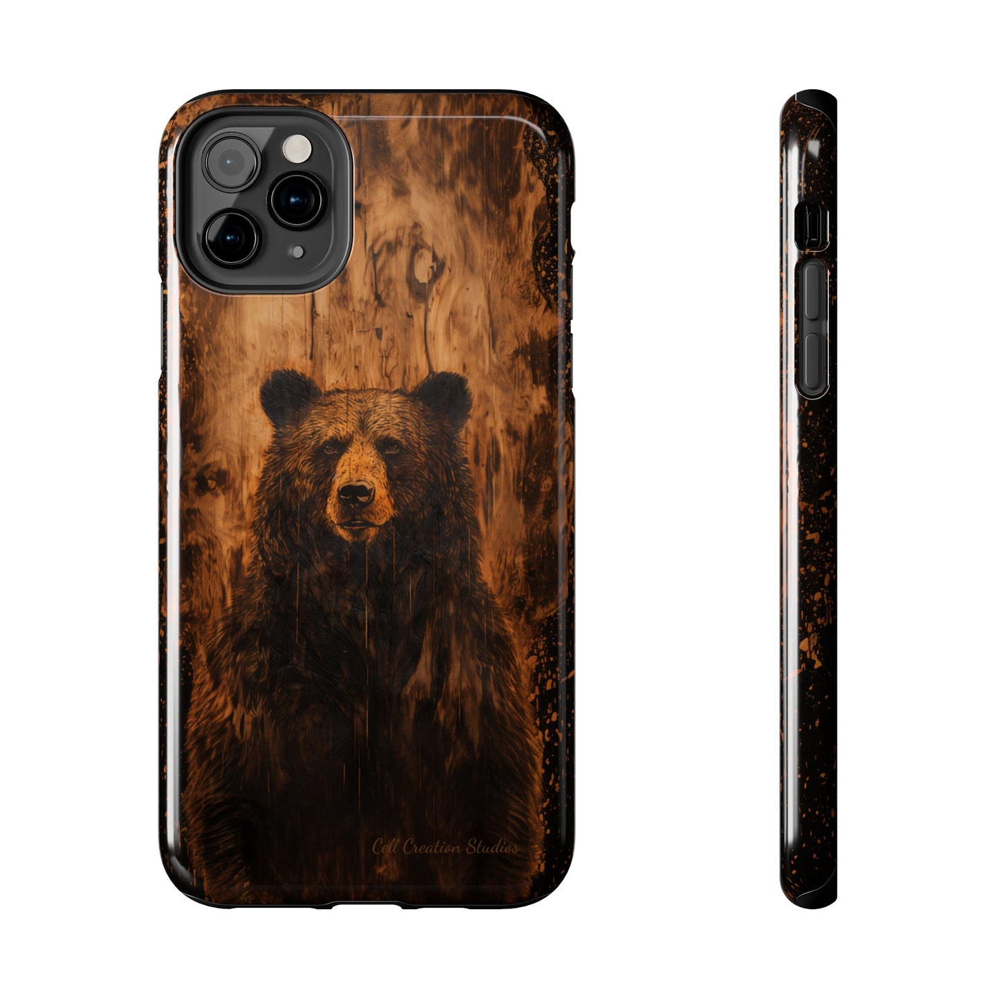 "Bear Wood Grain"-Tough Phone Cases