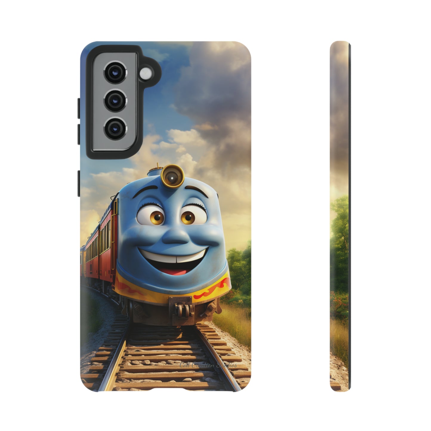 The "Smiling Blue Train" Phone Case -Tough Cases