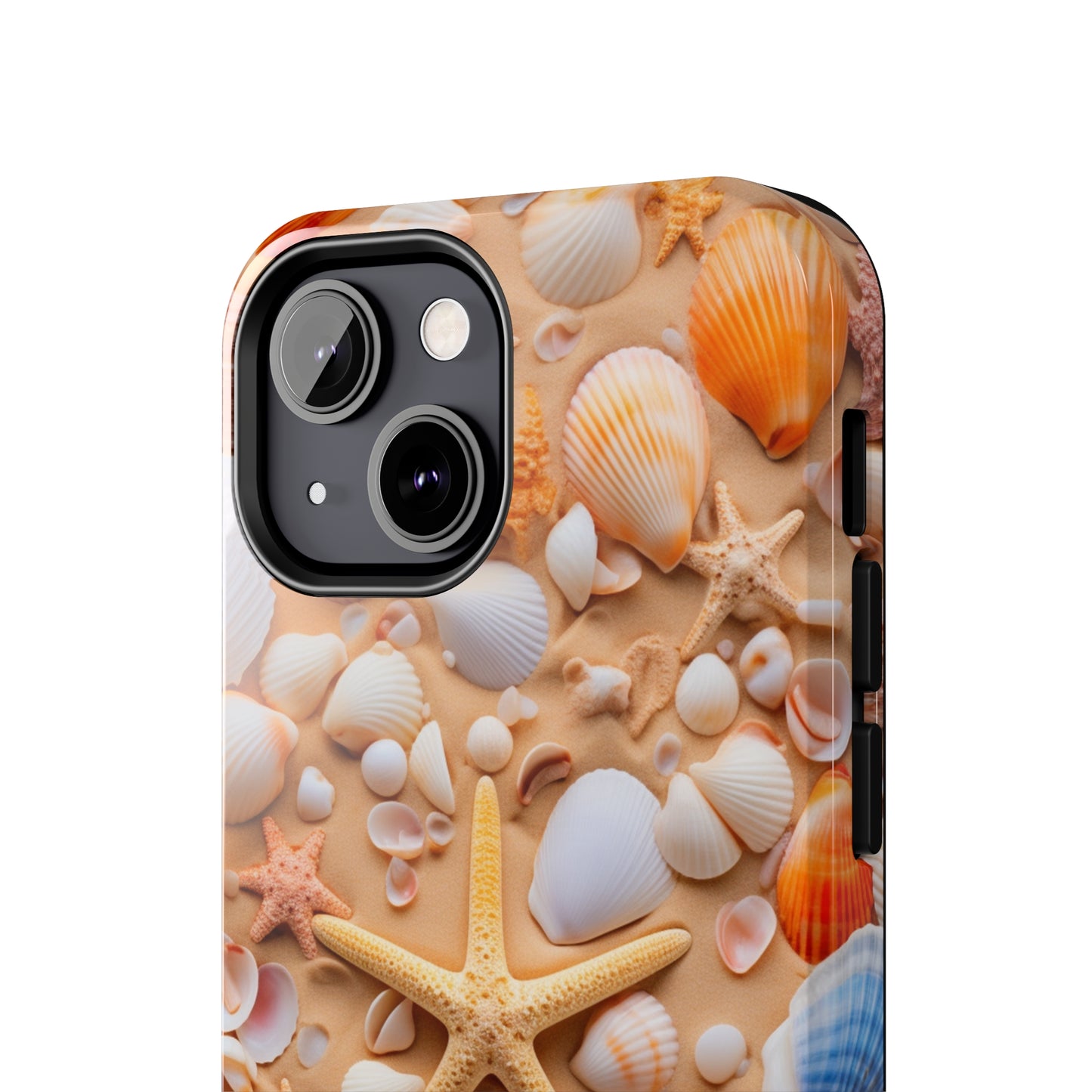 "Seaside Serenity Phone Case: Starfish and Seashells" -Tough Phone Cases