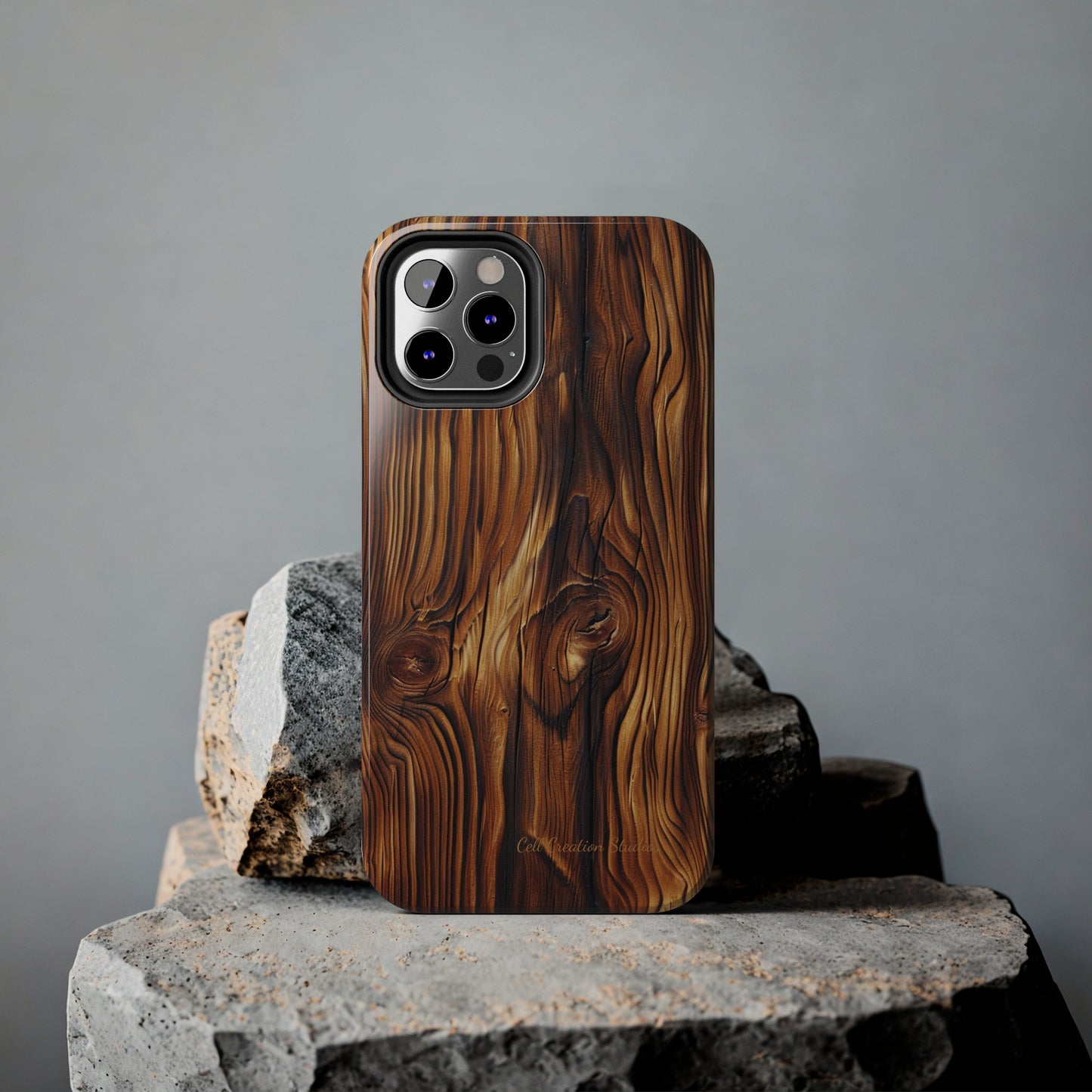 "Wood Grain Elegance" -Tough iPhone Cases