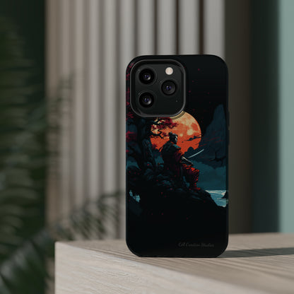 Introducing the "Moonlit Samurai Serenity" Cell Phone Case – Embrace Elegance and Strength -MagSafe Tough Cases