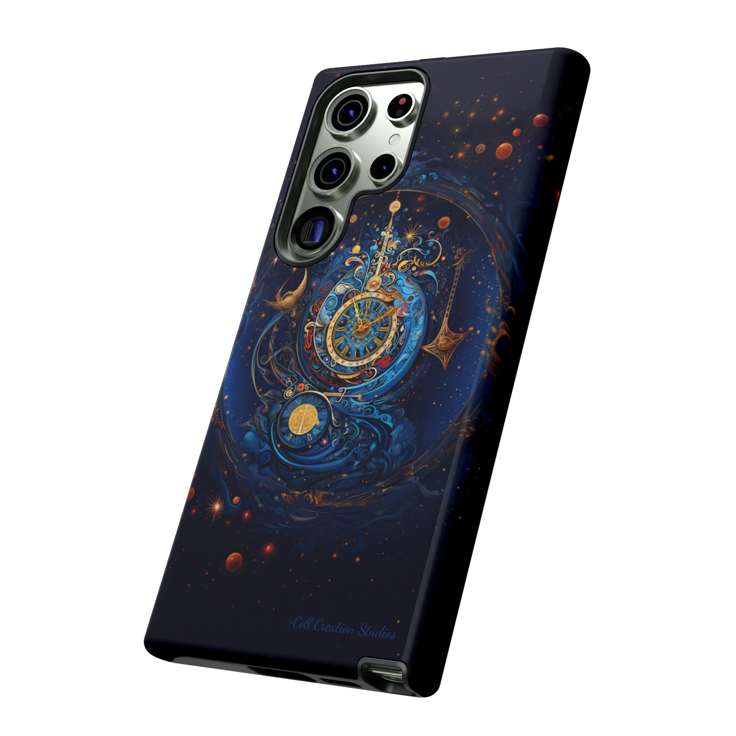 "Cosmic Clock Elegance" -Tough Samsung Phone Cases