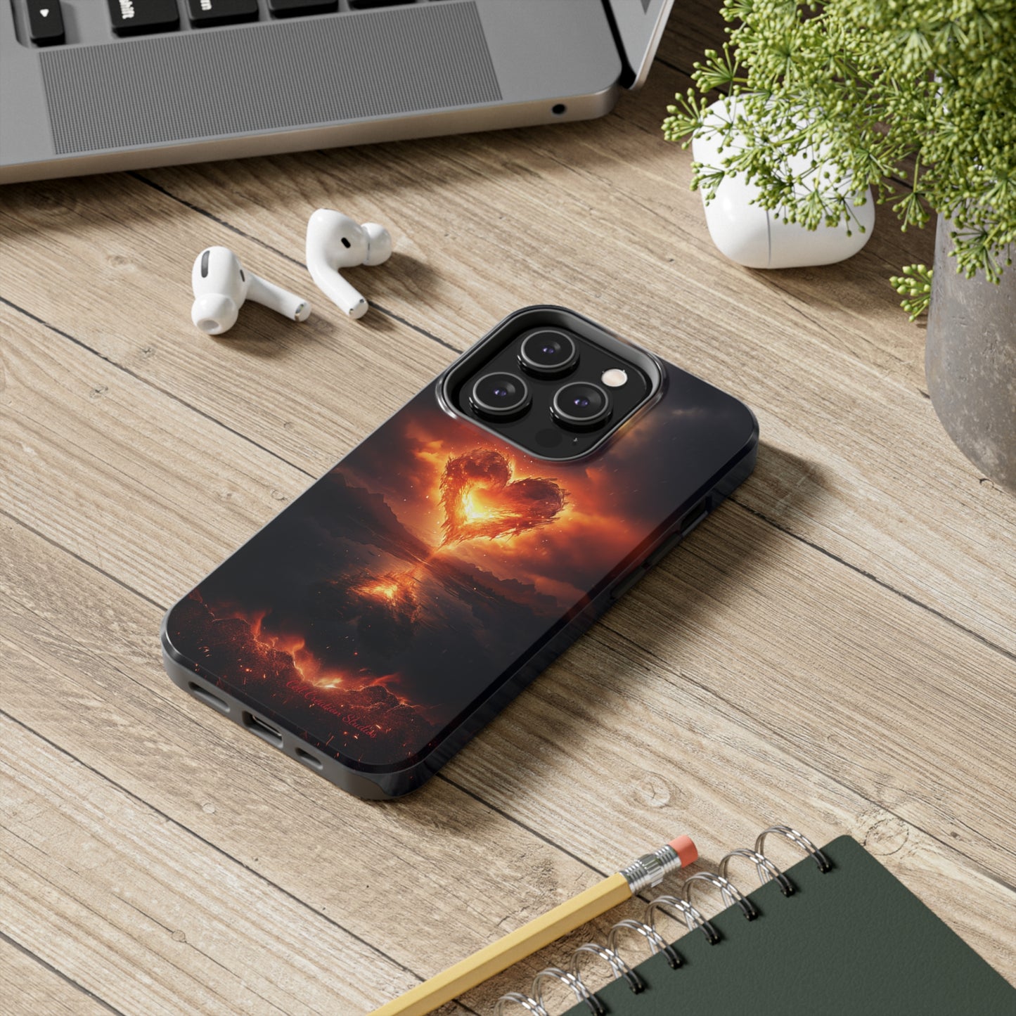 Introducing the "Flaming Heart" Cell Phone Case – Ignite Your Passion! -Tough Phone Cases