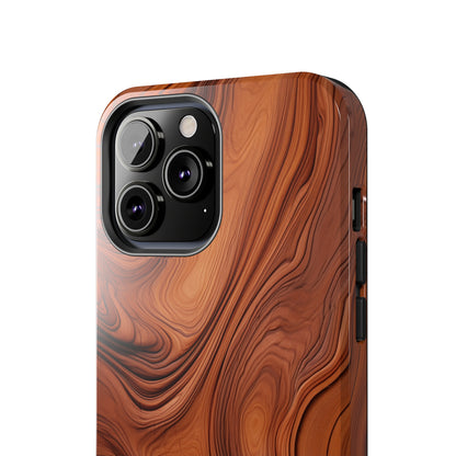 The "Natural Elegance" Wood Pattern Phone Case -Tough Phone Cases