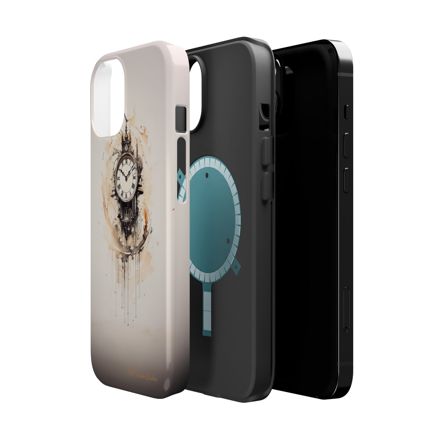 Introducing the "Elegant Clockwork" Cell Phone Case – Embrace Timekeeping with Style and Grace -MagSafe Tough Cases