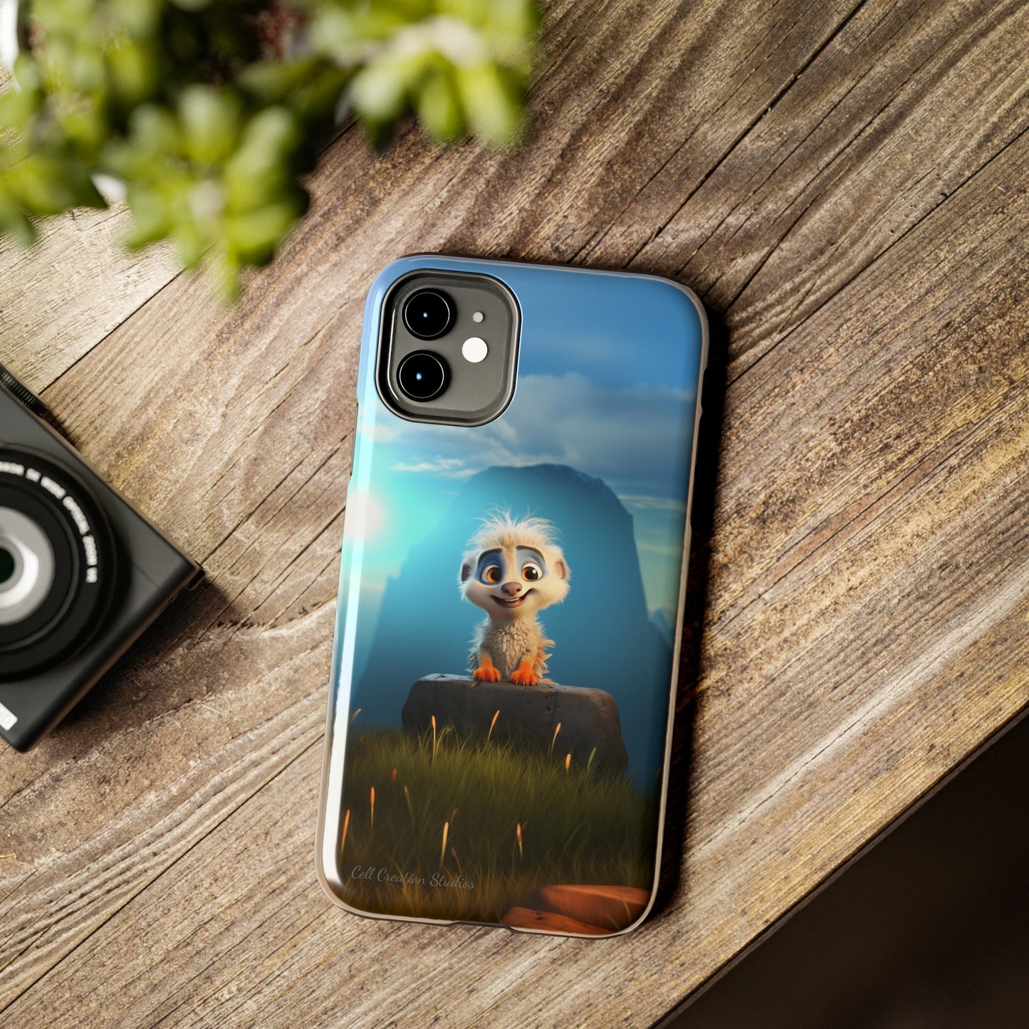 Introducing the "Mountain Explorer Buddy" Cell Phone Case – Embark on Adventures with an Animated Cute Animal -Tough Phone Cases