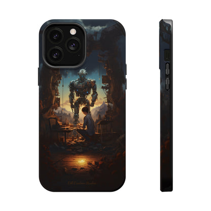 Introducing the "Mechanical Bond" Cell Phone Case – Witness a Captivating Moment of Giant Robot and Boy -MagSafe Tough Cases