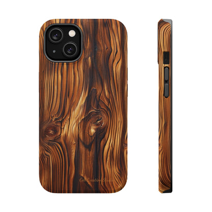 "Wood Grain Elegance" -MagSafe Tough iPhone Cases