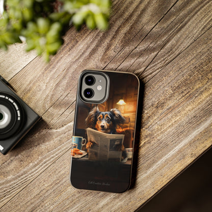 Introducing the "Pup's Perusal" Cell Phone Case – Unleash Heartwarming Humor -Tough Phone Cases