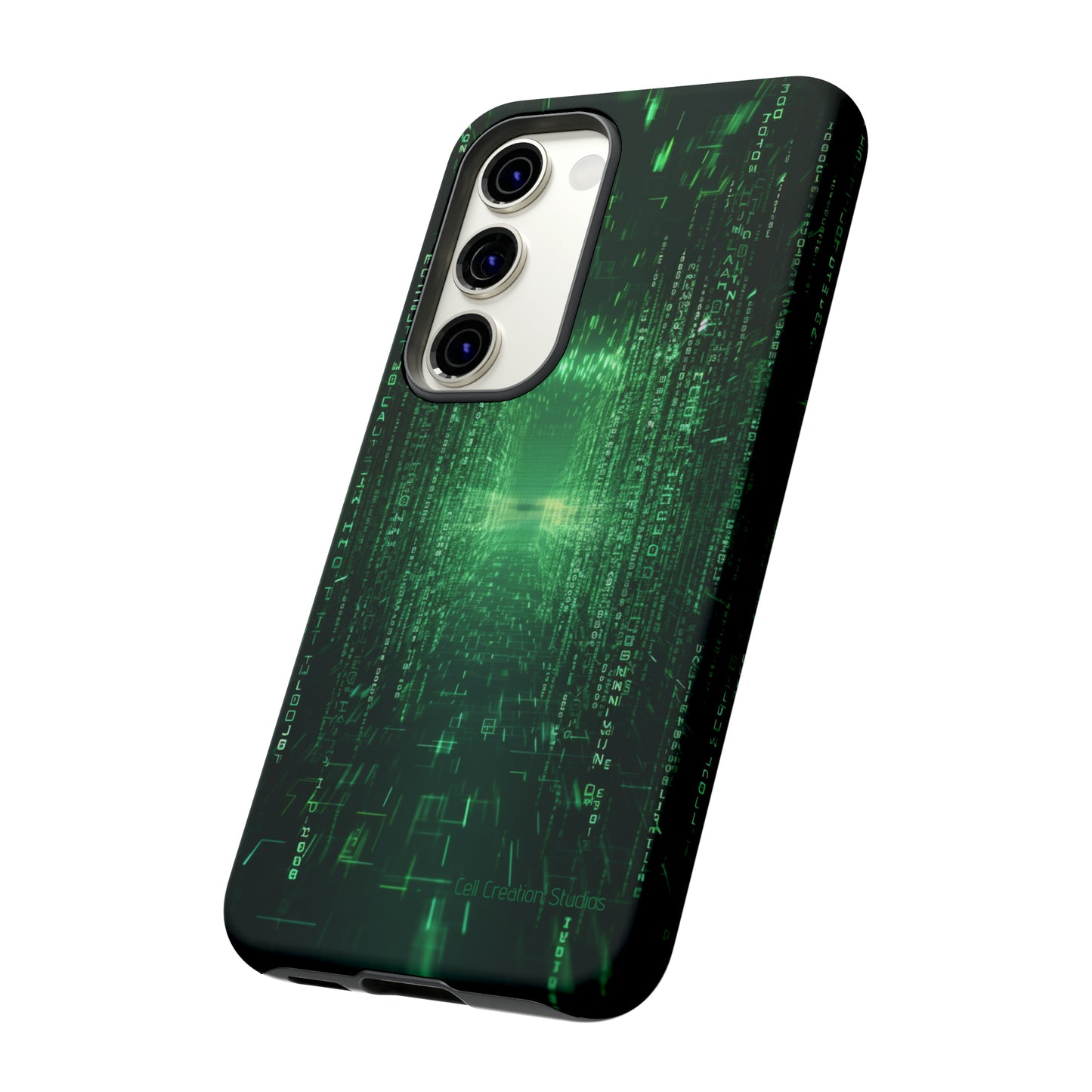 Introducing our "Digital Code Stream" Cell Phone Case – where style meets technology for your device's protection -Tough Cases