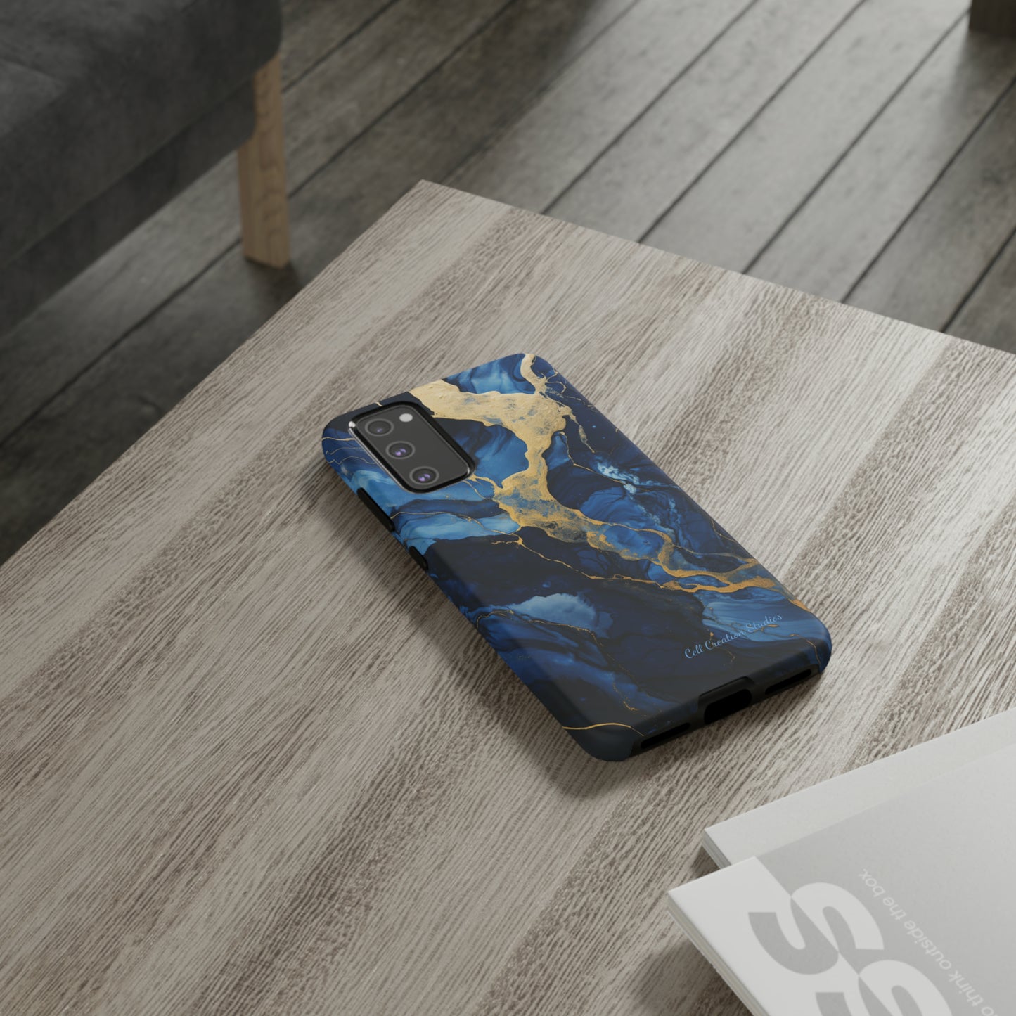 "Azure Elegance Marble" -Tough Samsung Cases