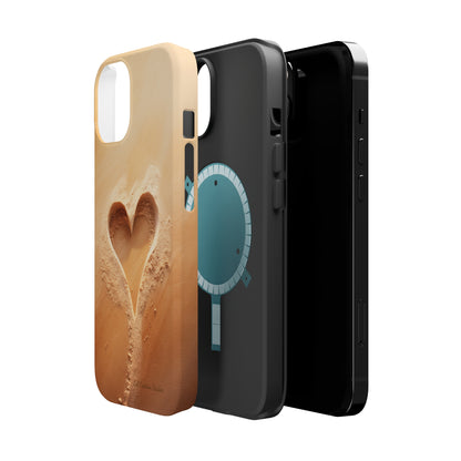 "Eternal Love: Sand Heart" Cell Phone Case -MagSafe Tough Cases