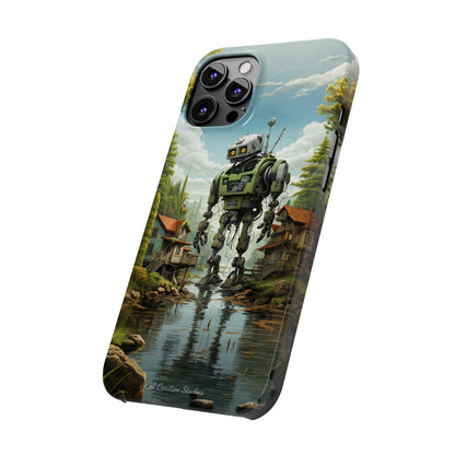 Introducing the "Robo-Rescue" Cell Phone Case – Witness a Heartwarming Scene of Robot Seeking Assistance -Slim Phone Cases