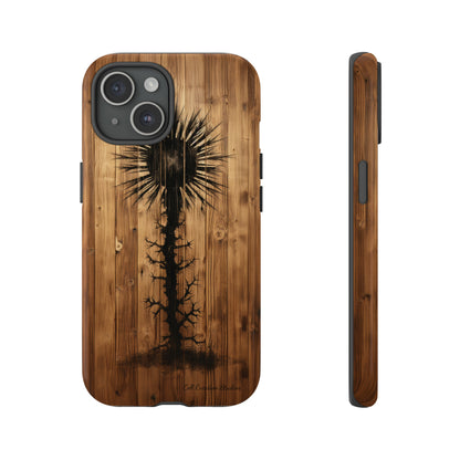 "Desert Plant on Wood Themed Phone Case: Embrace Nature's Beauty" -Tough Cases