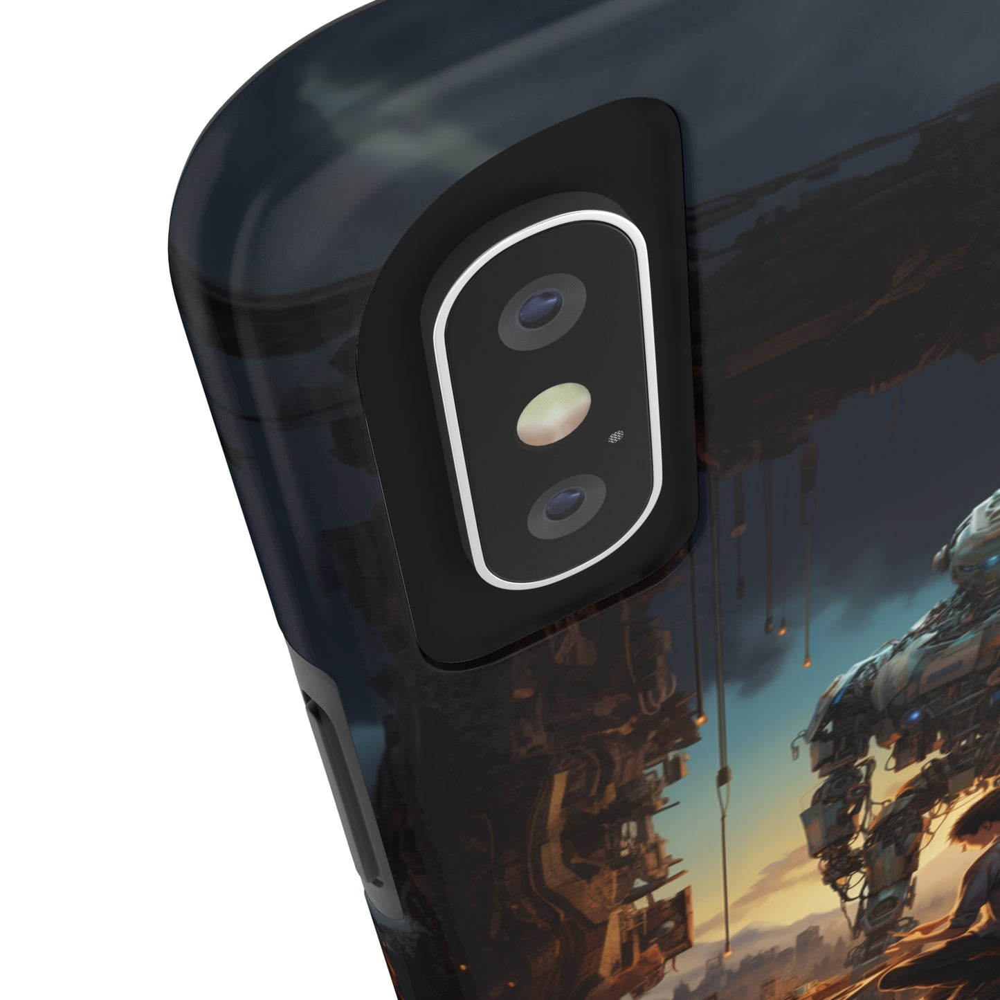 Introducing the "Mechanical Bond" Cell Phone Case – Witness a Captivating Moment of Giant Robot and Boy -Tough Phone Cases