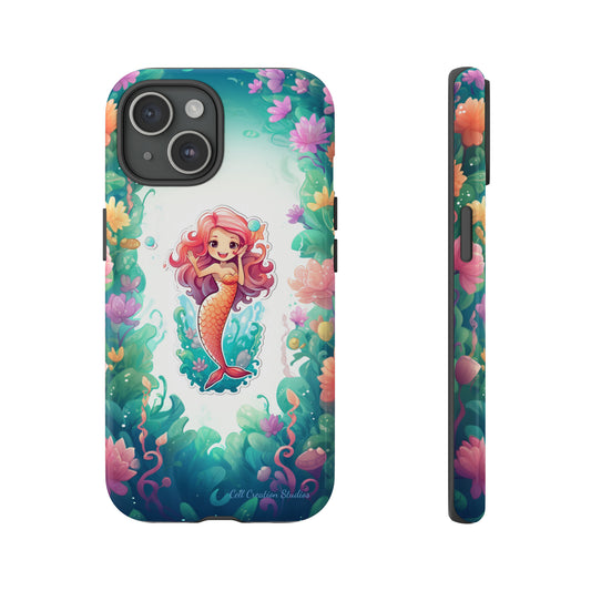 "Pink Seaflower Mermaid" -Tough iPhone Cases