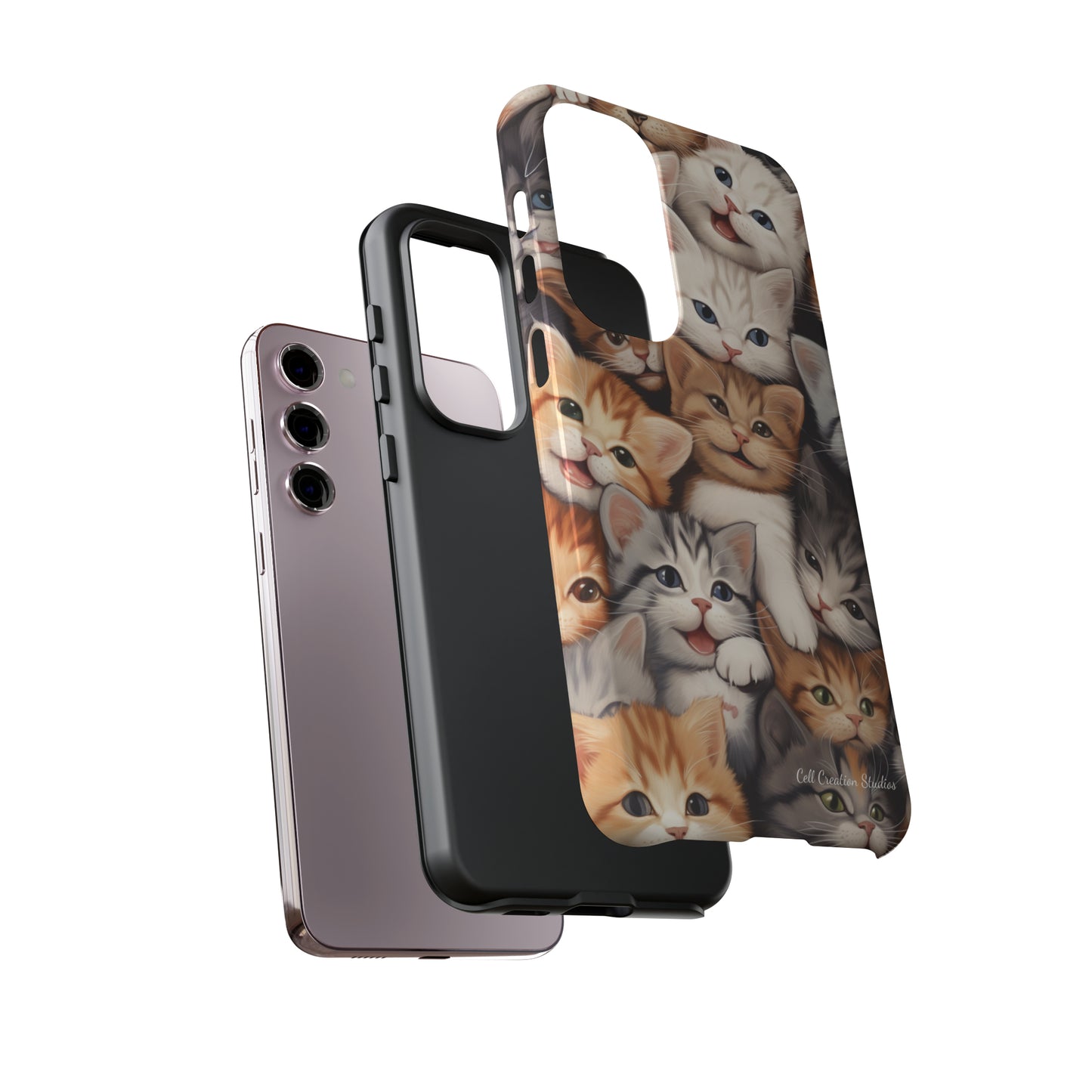 "Kitten Cuddle Haven" Phone Case -Tough Cases