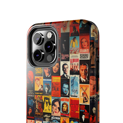 Introducing the "Vintage Movie Poster Collage" Cell Phone Case – Timeless Hollywood Charm -Tough Phone Cases