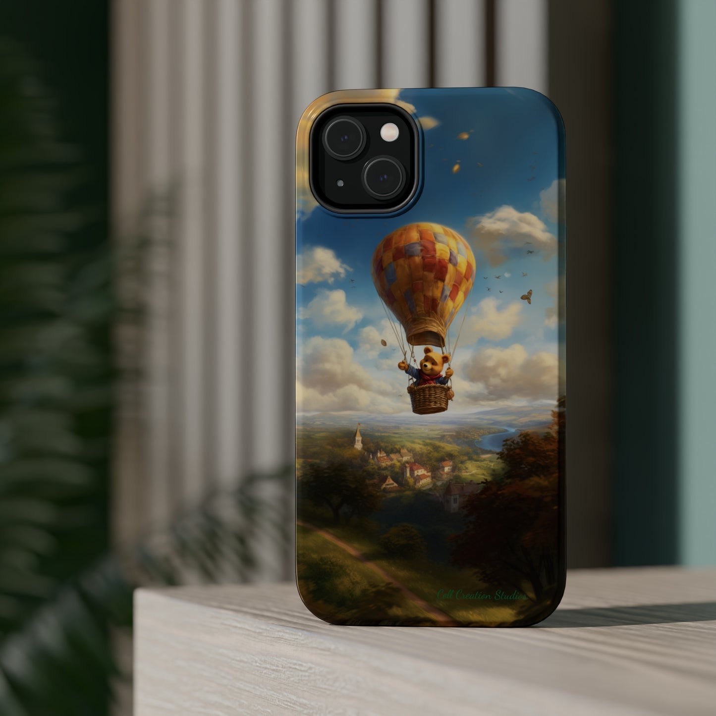 Introducing the "Winnie-The-Pooh's Balloon Adventure" Cell Phone Case – Soar to New Heights in Style -MagSafe Tough Cases