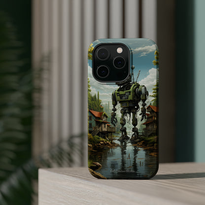 Introducing the "Robo-Rescue" Cell Phone Case – Witness a Heartwarming Scene of Robot Seeking Assistance -MagSafe Tough Cases