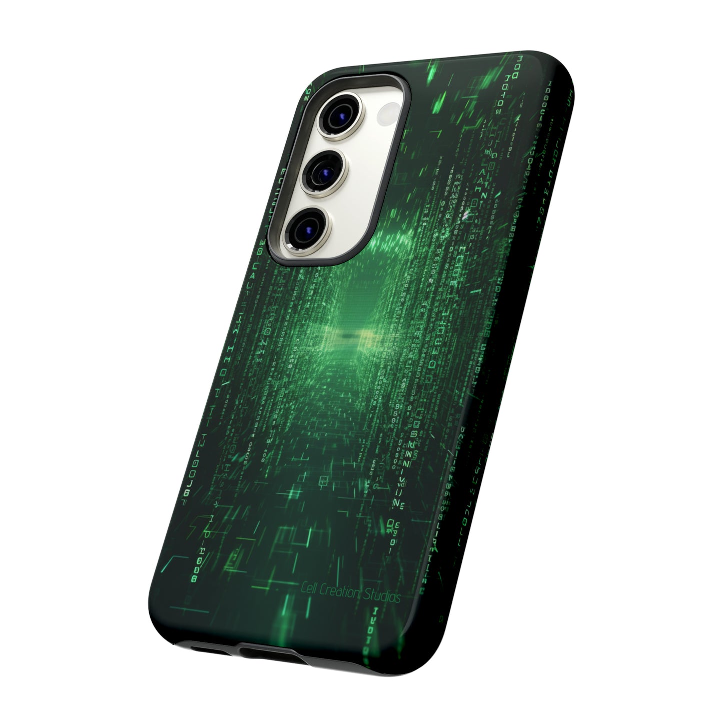 Introducing our "Digital Code Stream" Cell Phone Case – where style meets technology for your device's protection -Tough Cases