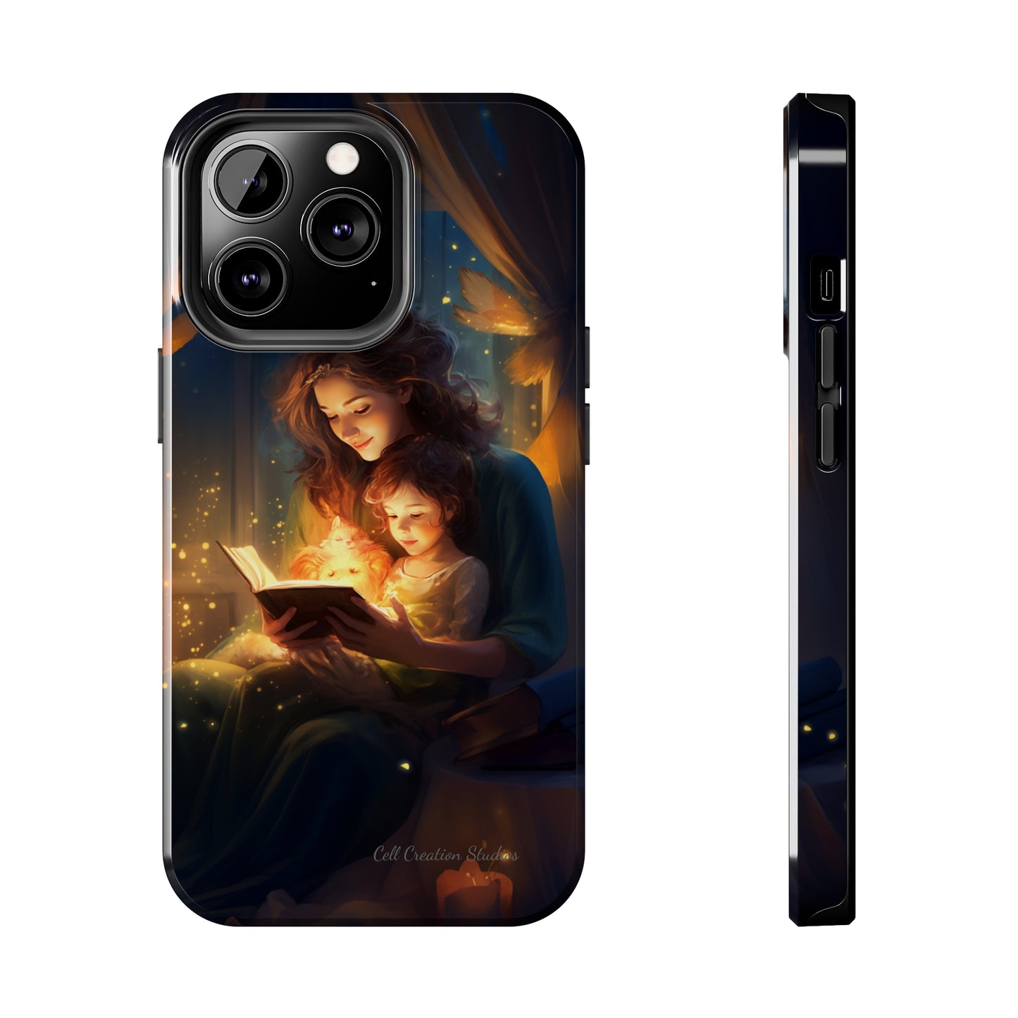 Introducing the "Bedtime Story Bliss" Cell Phone Case – Cherish Heartwarming Moments with Every Glance -Tough Phone Cases