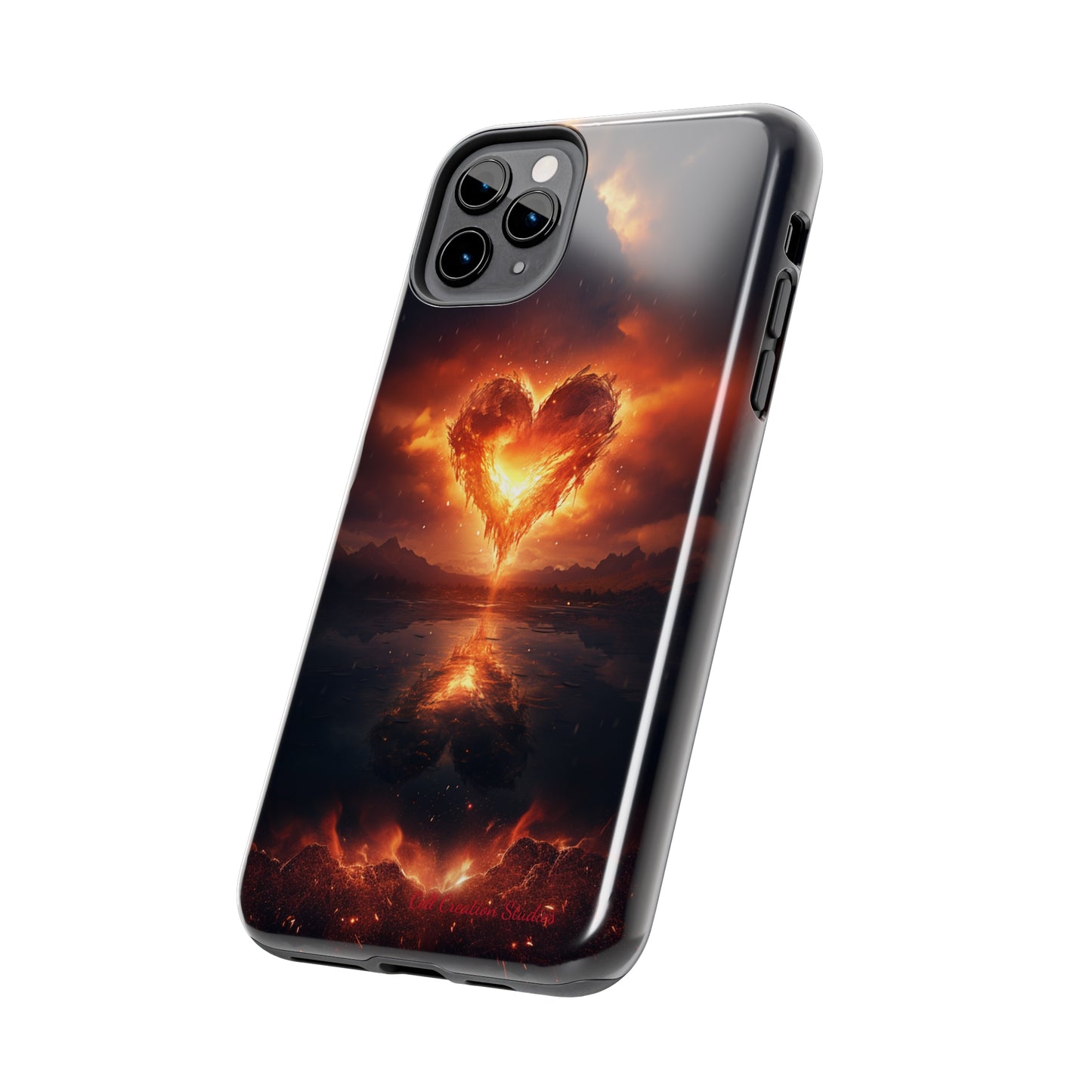 Introducing the "Flaming Heart" Cell Phone Case – Ignite Your Passion! -Tough Phone Cases