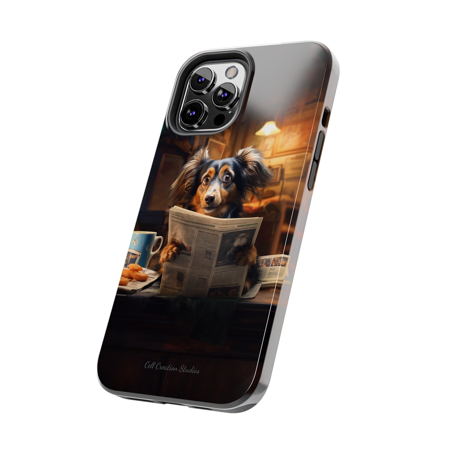 Introducing the "Pup's Perusal" Cell Phone Case – Unleash Heartwarming Humor -Tough Phone Cases