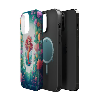 "Pink Seaflower Mermaid" -MagSafe Tough iPhone Cases