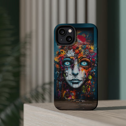 Elevate Your Style with our "Graffiti Face Concrete Wall" Phone Case -MagSafe Tough Cases