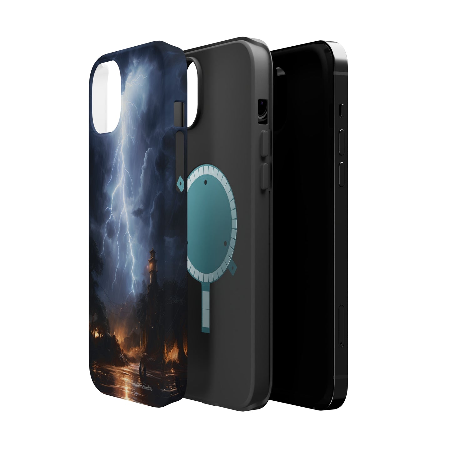 Introducing the "Electric Skies" Cell Phone Case – Unleash the Power of the Storm -MagSafe Tough Cases