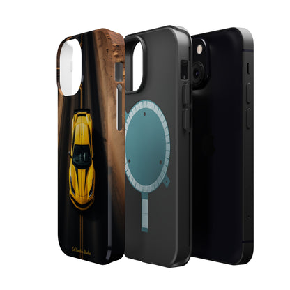 Introducing the "Desert Speedster" Cell Phone Case – Feel the Thrill of a Ferrari Racing through the Desert! -MagSafe Tough Cases