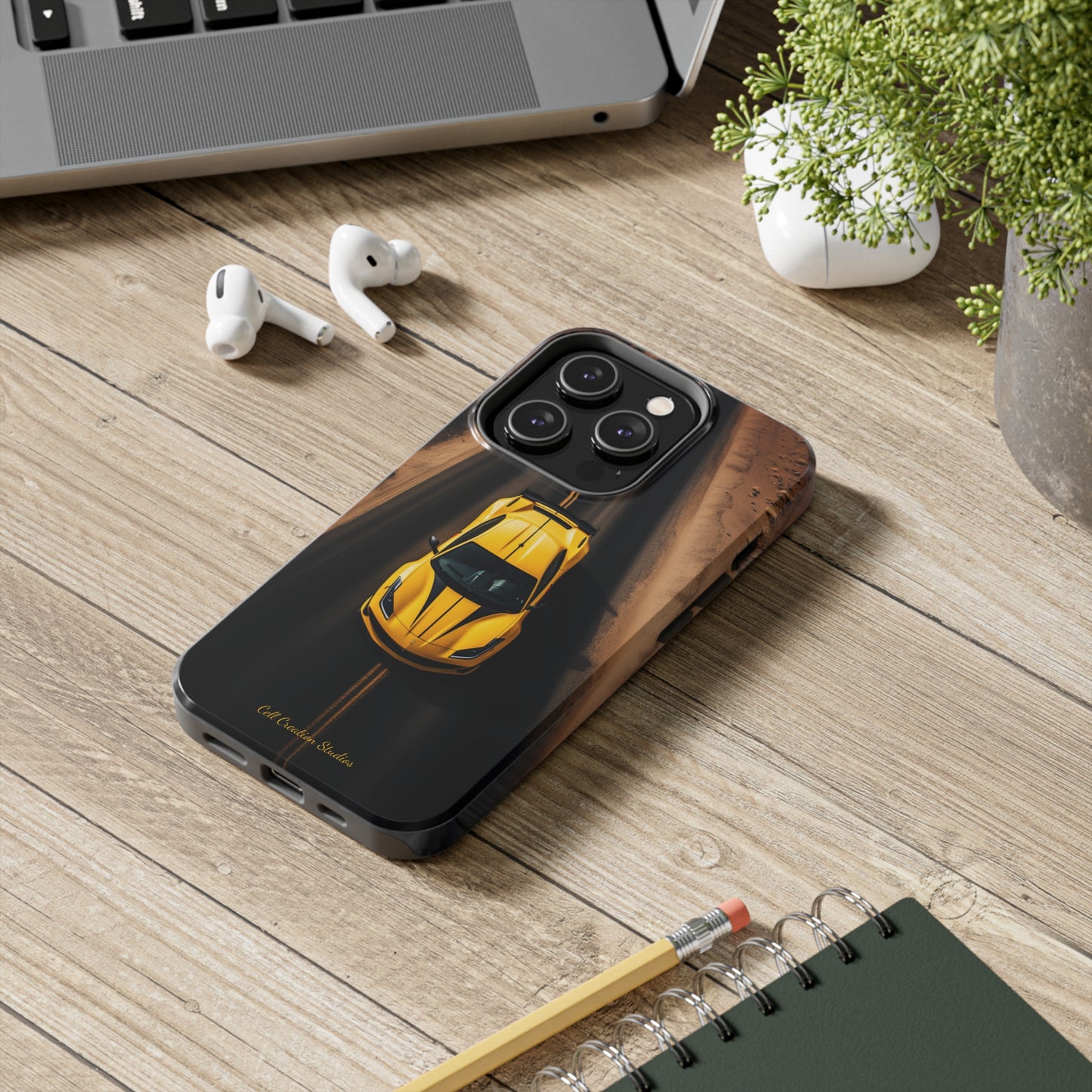 Introducing the "Desert Speedster" Cell Phone Case – Feel the Thrill of a Ferrari Racing through the Desert! -Tough Phone Cases