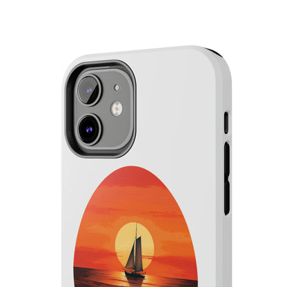 "Sailboat Sunset Serenity" -Tough iPhone Cases