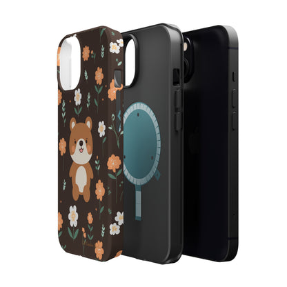 "Floral Bear Elegance" -MagSafe Tough Phone Cases
