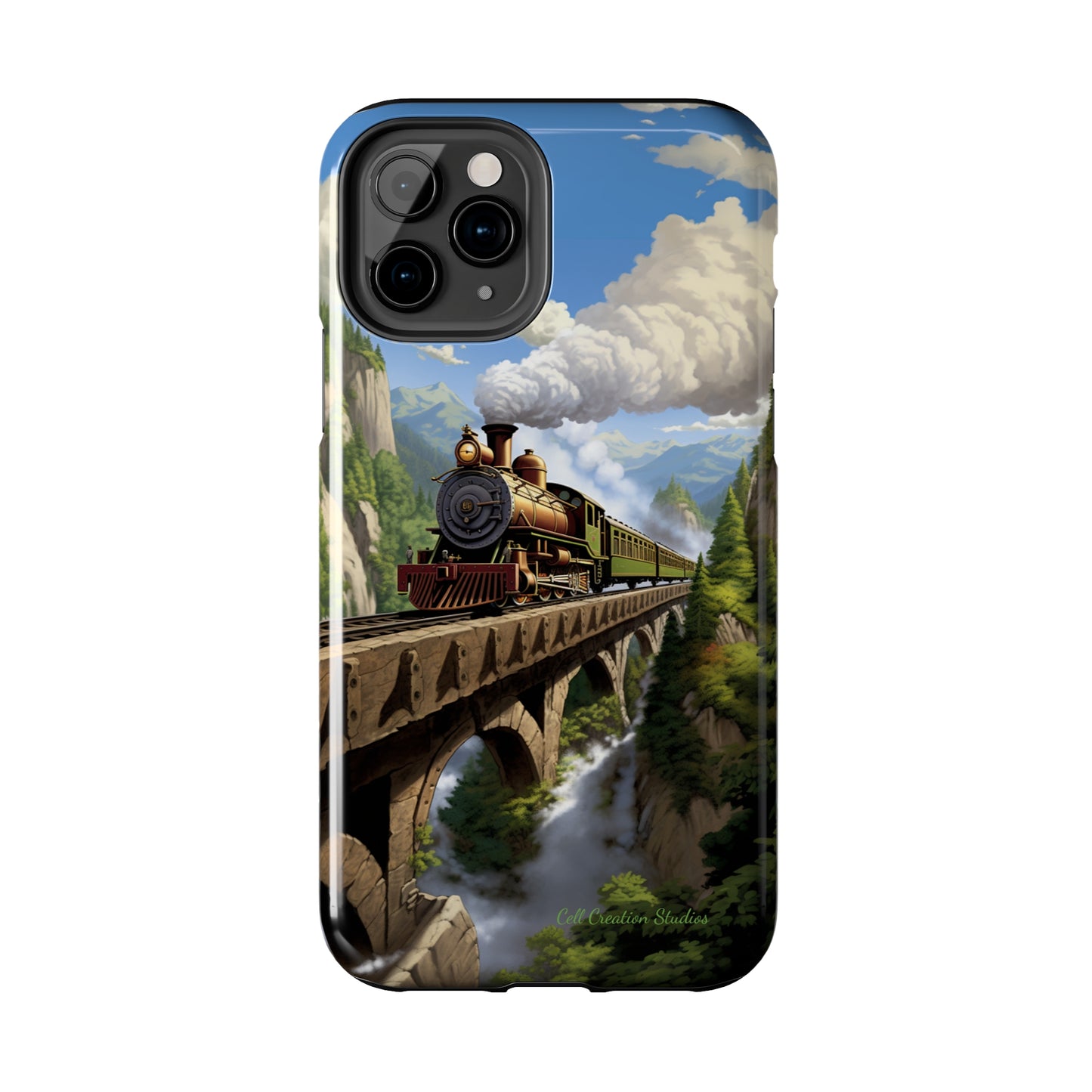 The "Scenic Mountain Train" Phone Case -Tough Phone Cases