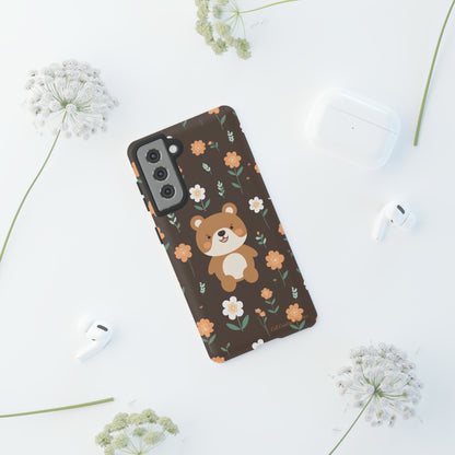 "Floral Bear Elegance" -Tough Phone Cases