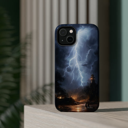 Introducing the "Electric Skies" Cell Phone Case – Unleash the Power of the Storm -MagSafe Tough Cases