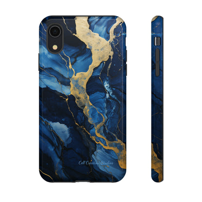 "Azure Elegance Marble" -Tough iPhone Cases