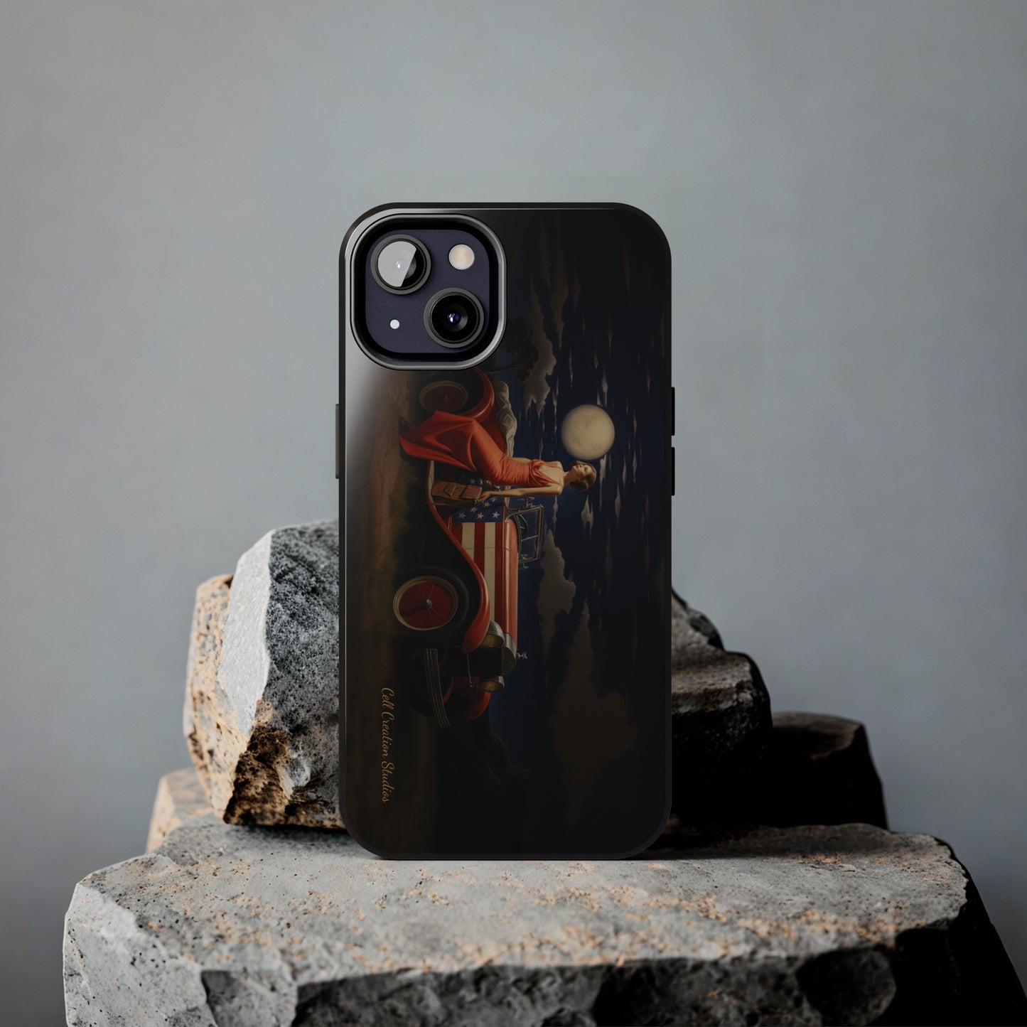 Introducing the "Desert Dreamer - 1920s Americana" Cell Phone Case – Embrace Nostalgic Elegance with Vintage Desert Charm -Tough Phone Cases