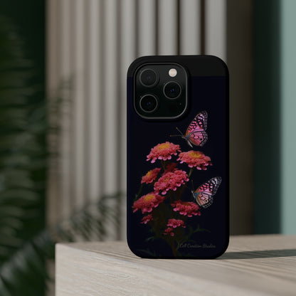 "Achillea Desert Eve Deep Rose & Butterfly" Phone Case -MagSafe Tough Case