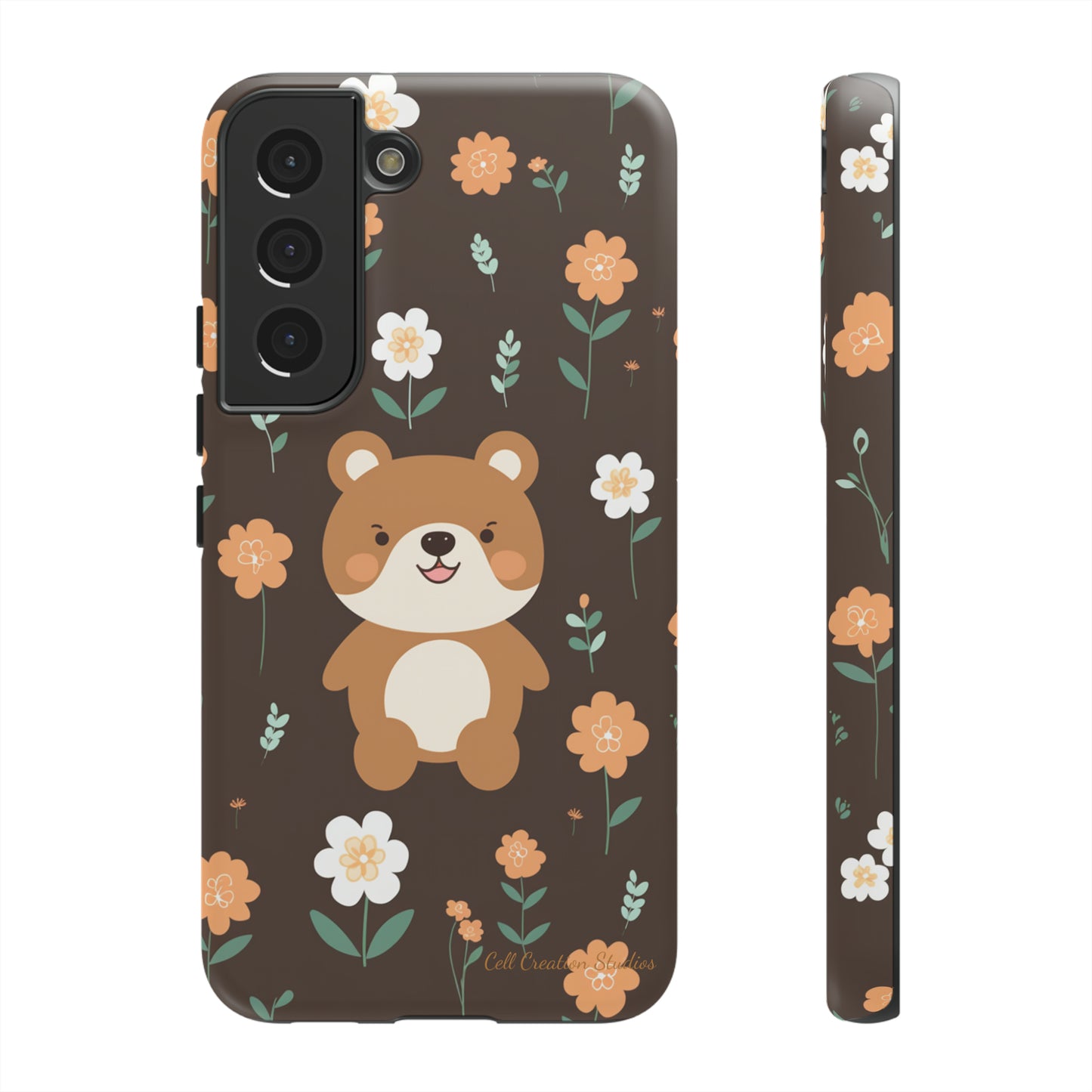 "Floral Bear Elegance" -Tough Phone Cases