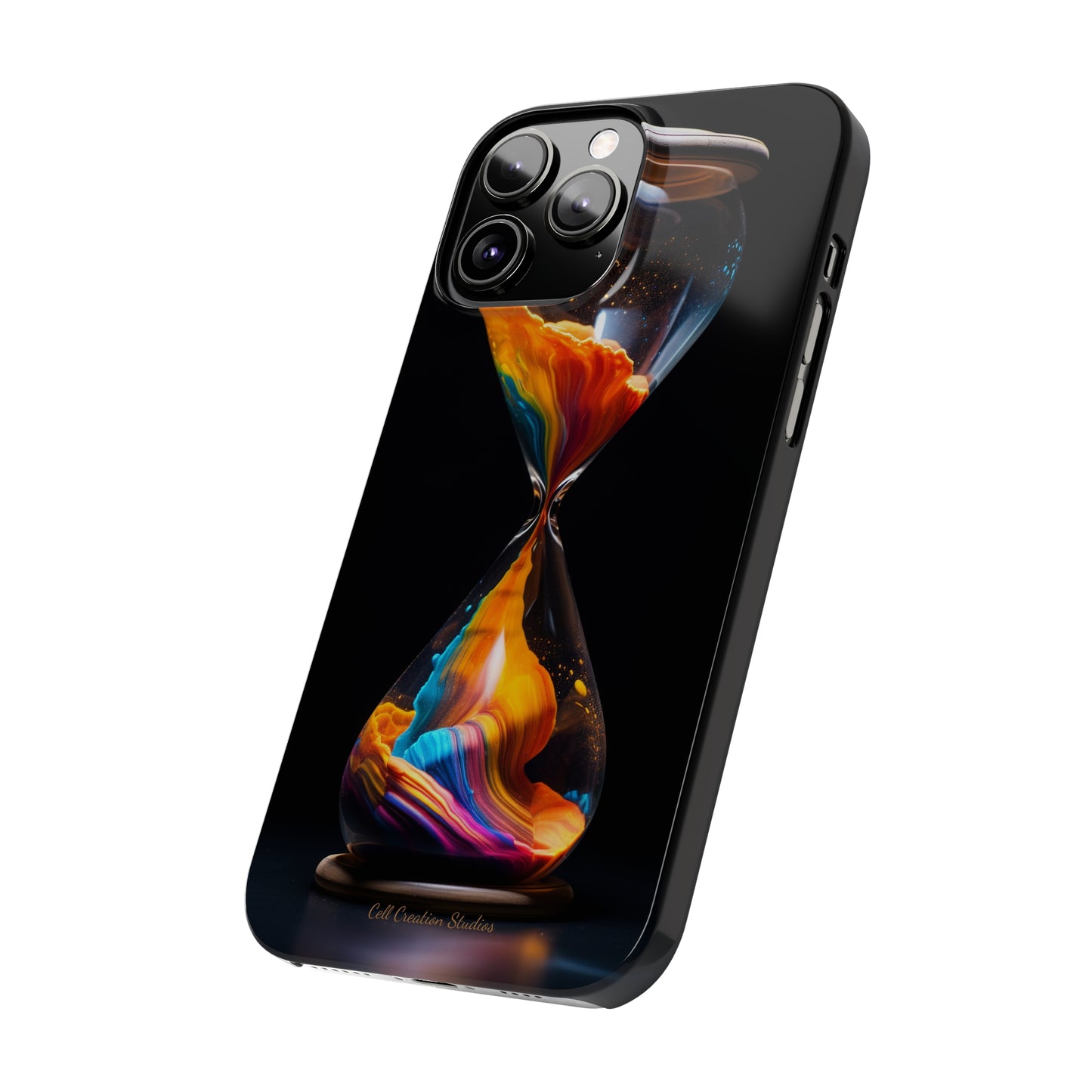 Introducing the "Vibrant Sands of Time" Cell Phone Case – Embrace the Beauty of Colorful Hourglass Design -Tough Cases