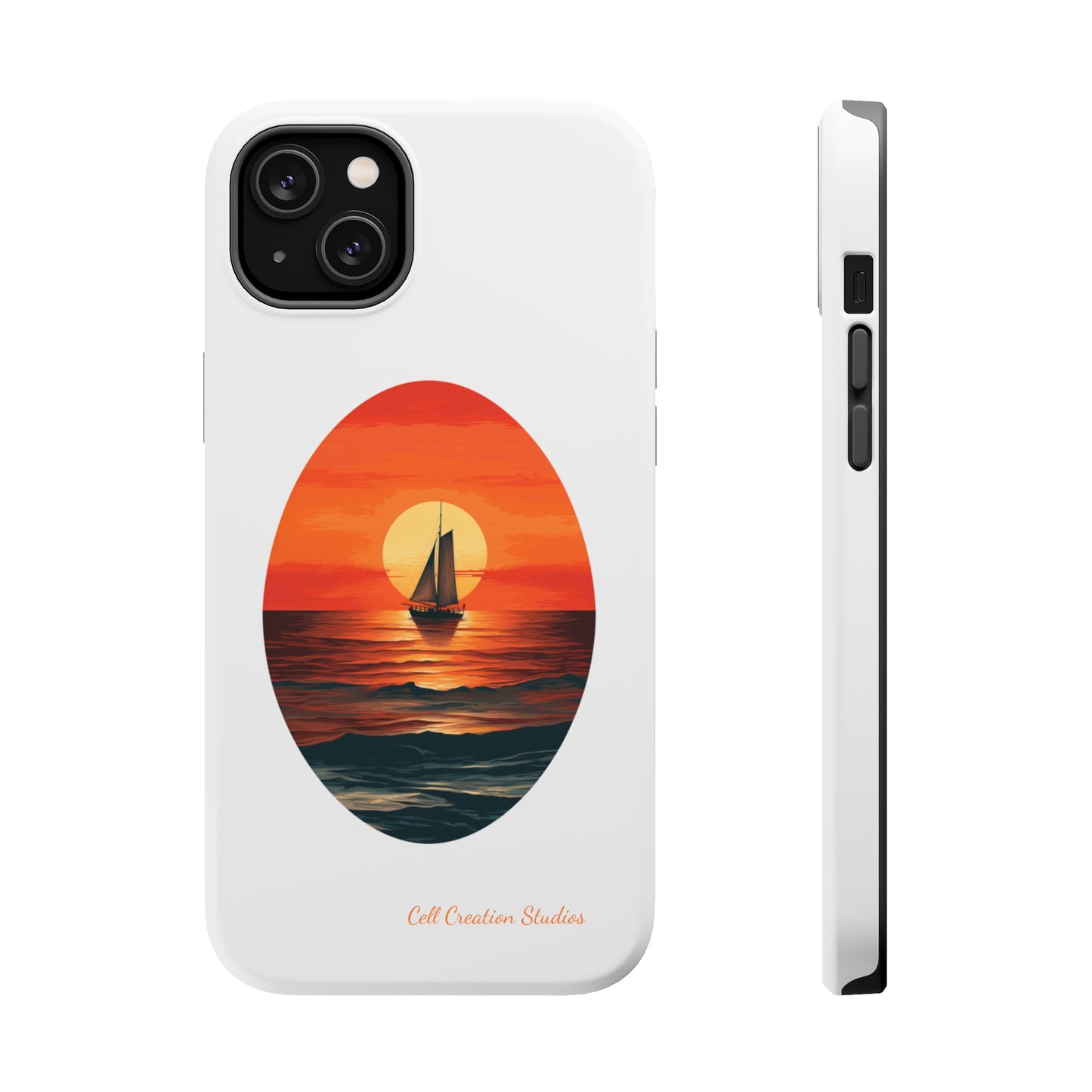 "Sailboat Sunset Serenity" -MagSafe Tough iPhone Cases