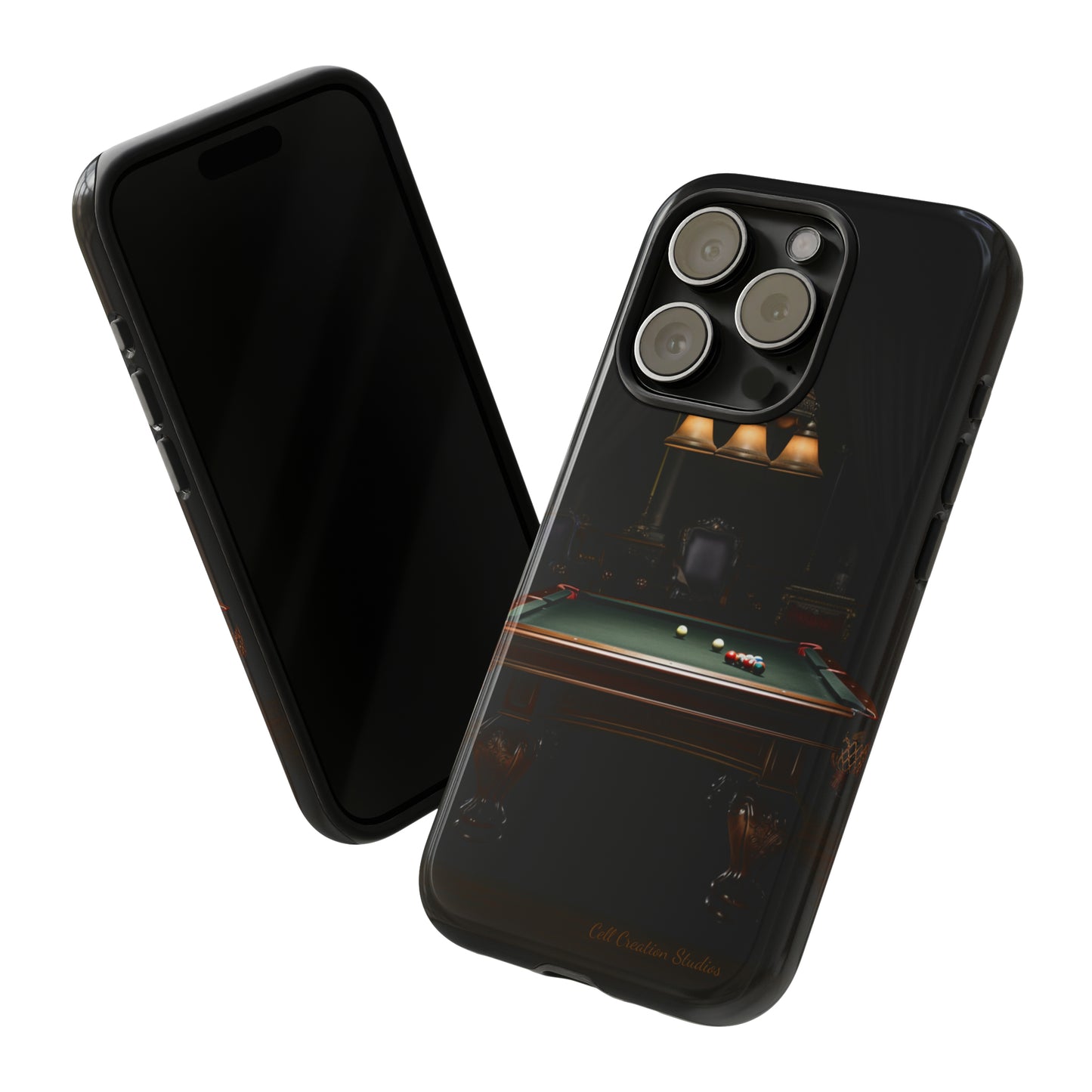 "Elevate Your Game: Pool Table-Themed Phone Case for Billiards Enthusiasts" -Tough Cases