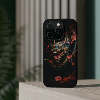 Introducing the "Mystical Japanese Dragon" Cell Phone Case – Unleash the Dragon's Power -MagSafe Tough Cases