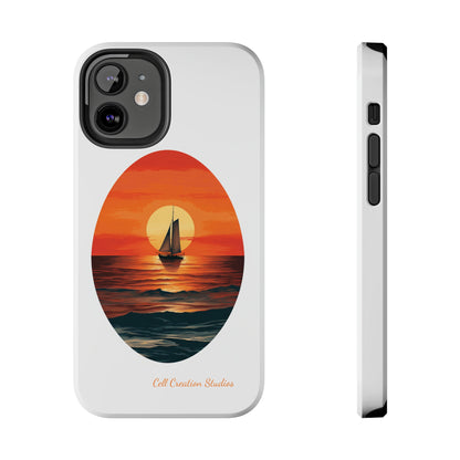 "Sailboat Sunset Serenity" -Tough iPhone Cases